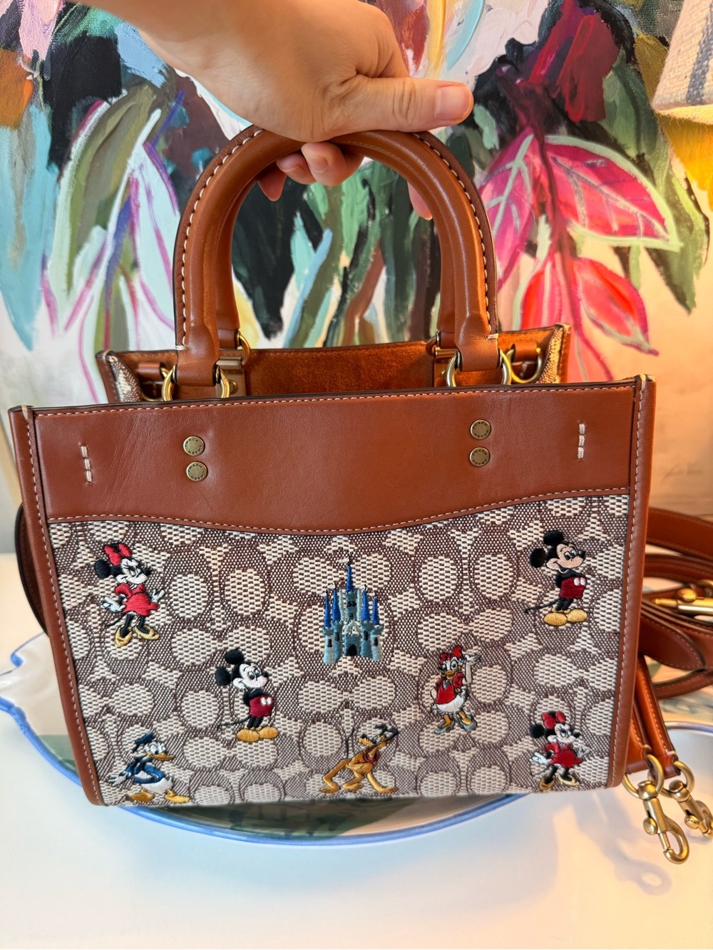 Coach Disney X Coach Rogue 25 In Signature Textile Jacquard With Mickey Mouse - Picture 5 of 16